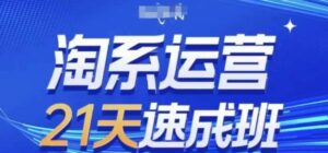 淘系运营21天速成班(更新24年11月)，0基础轻松搞定淘系运营，不做假把式-0716网赚平台