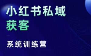 小红书私域获客系统训练营，只讲干货、讲人性、将底层逻辑，维度没有废话-0716网赚平台