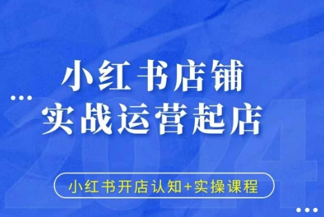 小红书店铺实战运营起店，小红书开店认知+实操课程-0716网赚平台