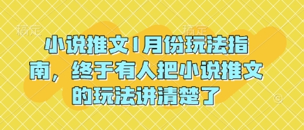 小说推文1月份玩法指南，终于有人把小说推文的玩法讲清楚了!-0716网赚平台