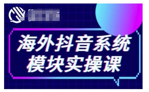 海外抖音Tiktok系统模块实操课，TK短视频带货，TK直播带货，TK小店端实操等-0716网赚平台